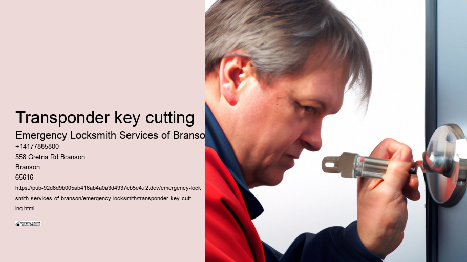 Transponder key cutting